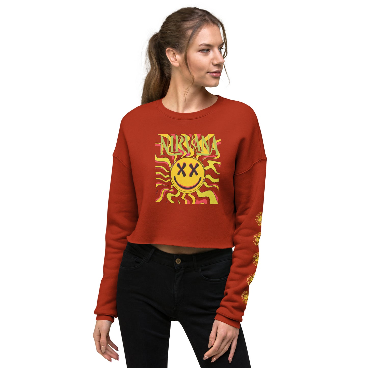 NIRVANA CROP SWEATSHIRT WOMEN