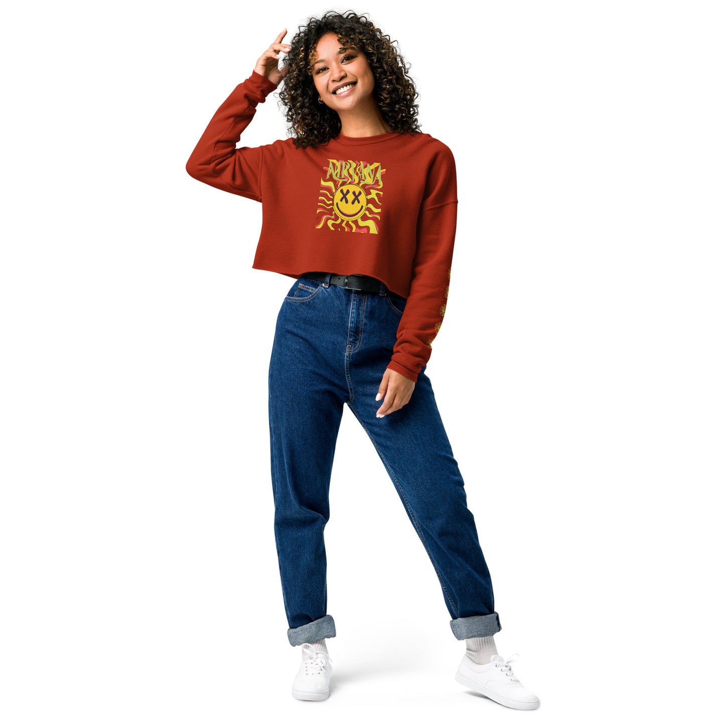 NIRVANA CROP SWEATSHIRT WOMEN