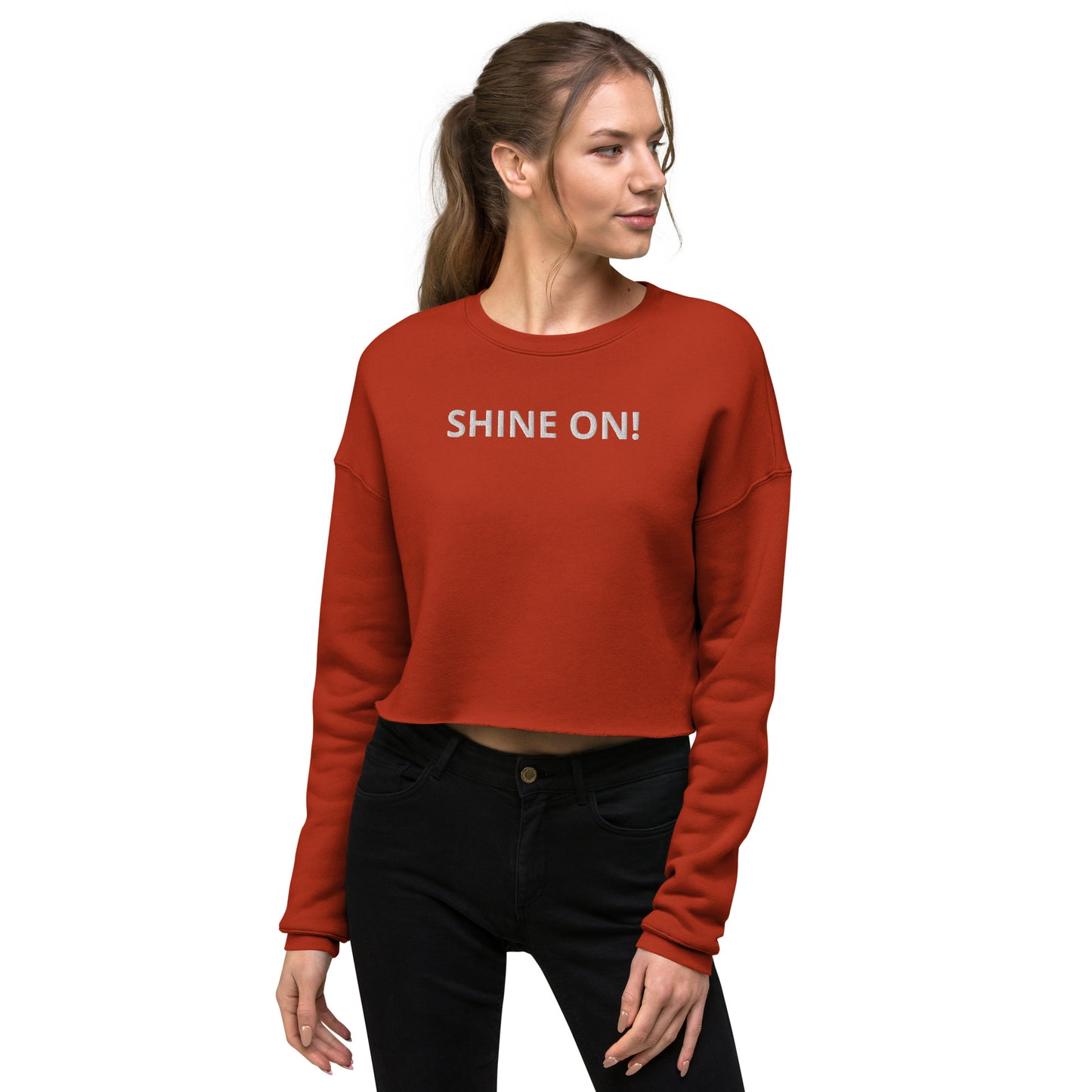 WOMEN'S CROP SWEATSHIRT SHINE ON