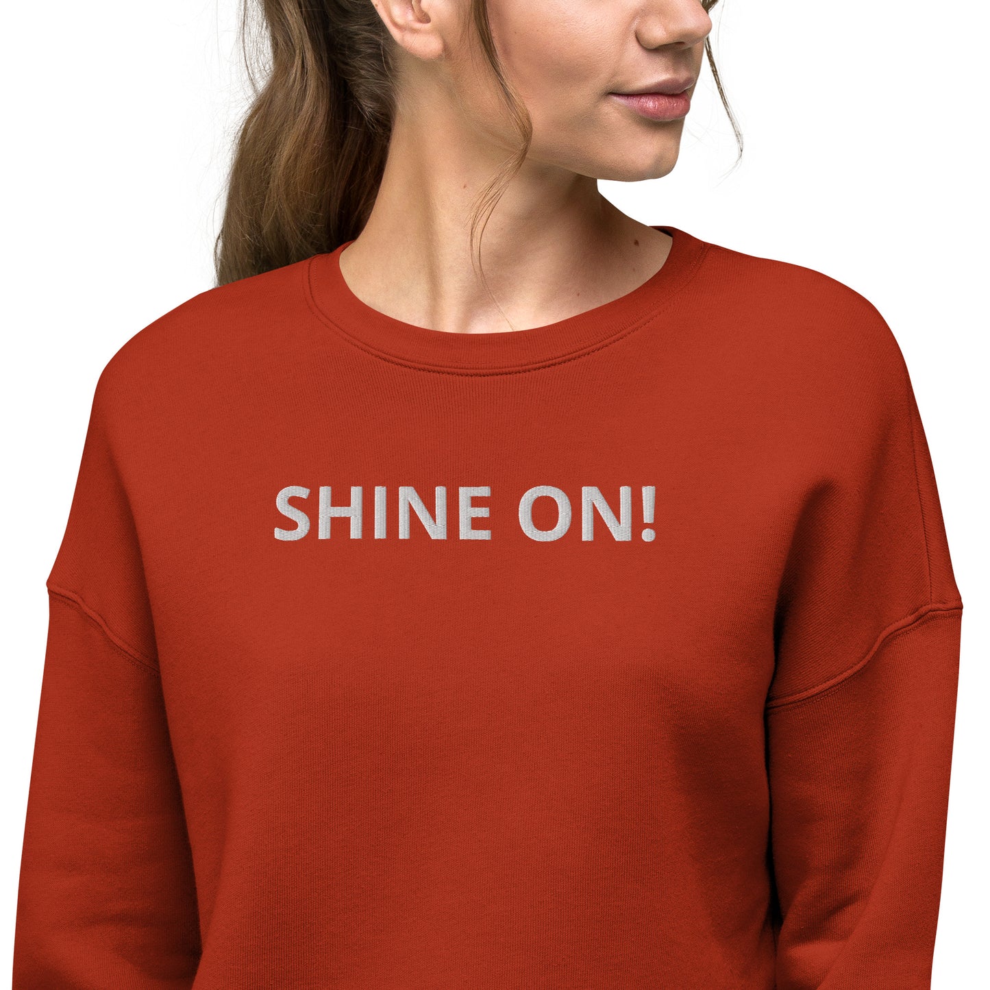 WOMEN'S CROP SWEATSHIRT SHINE ON