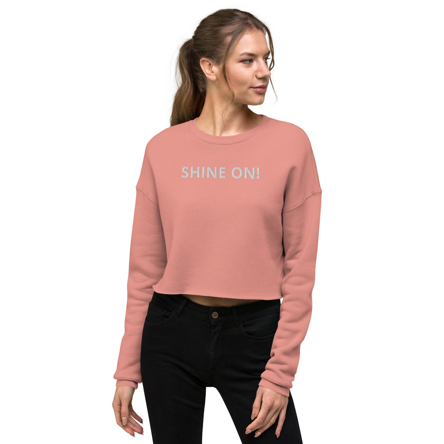 WOMEN'S CROP SWEATSHIRT SHINE ON