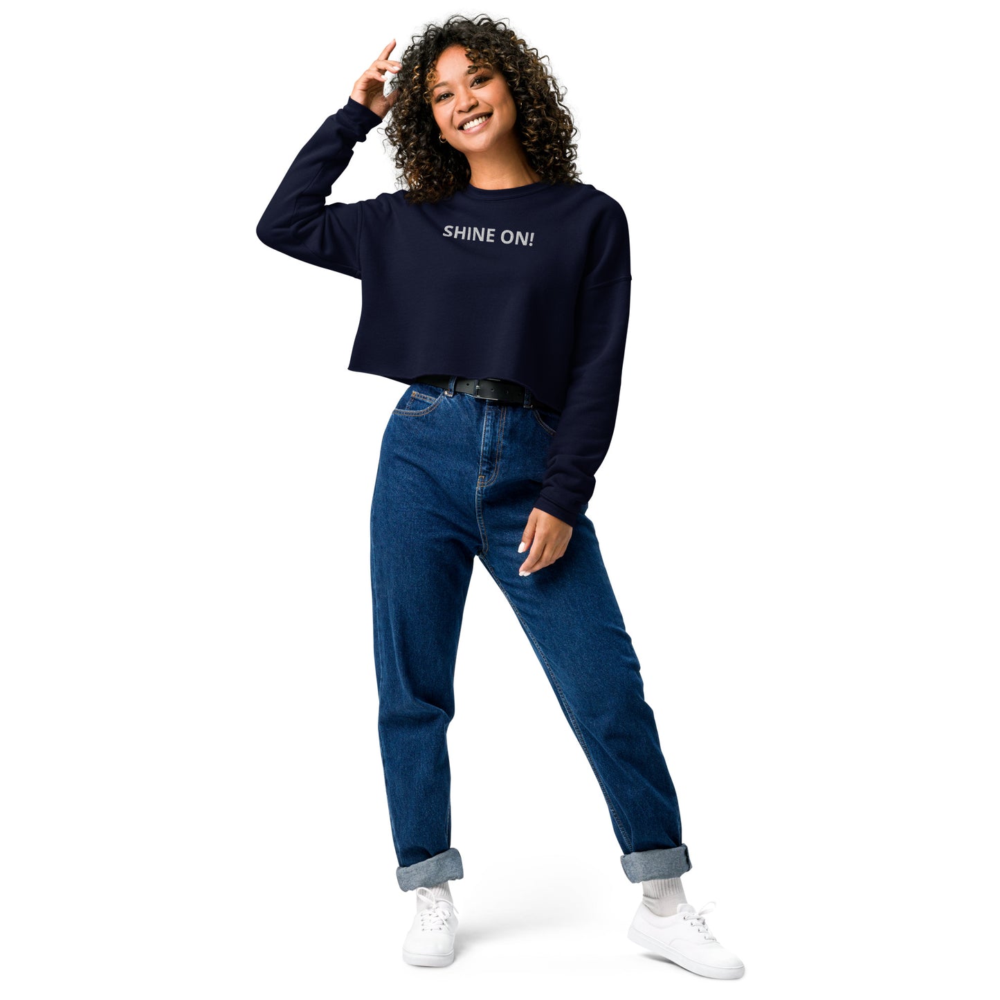 WOMEN'S CROP SWEATSHIRT SHINE ON