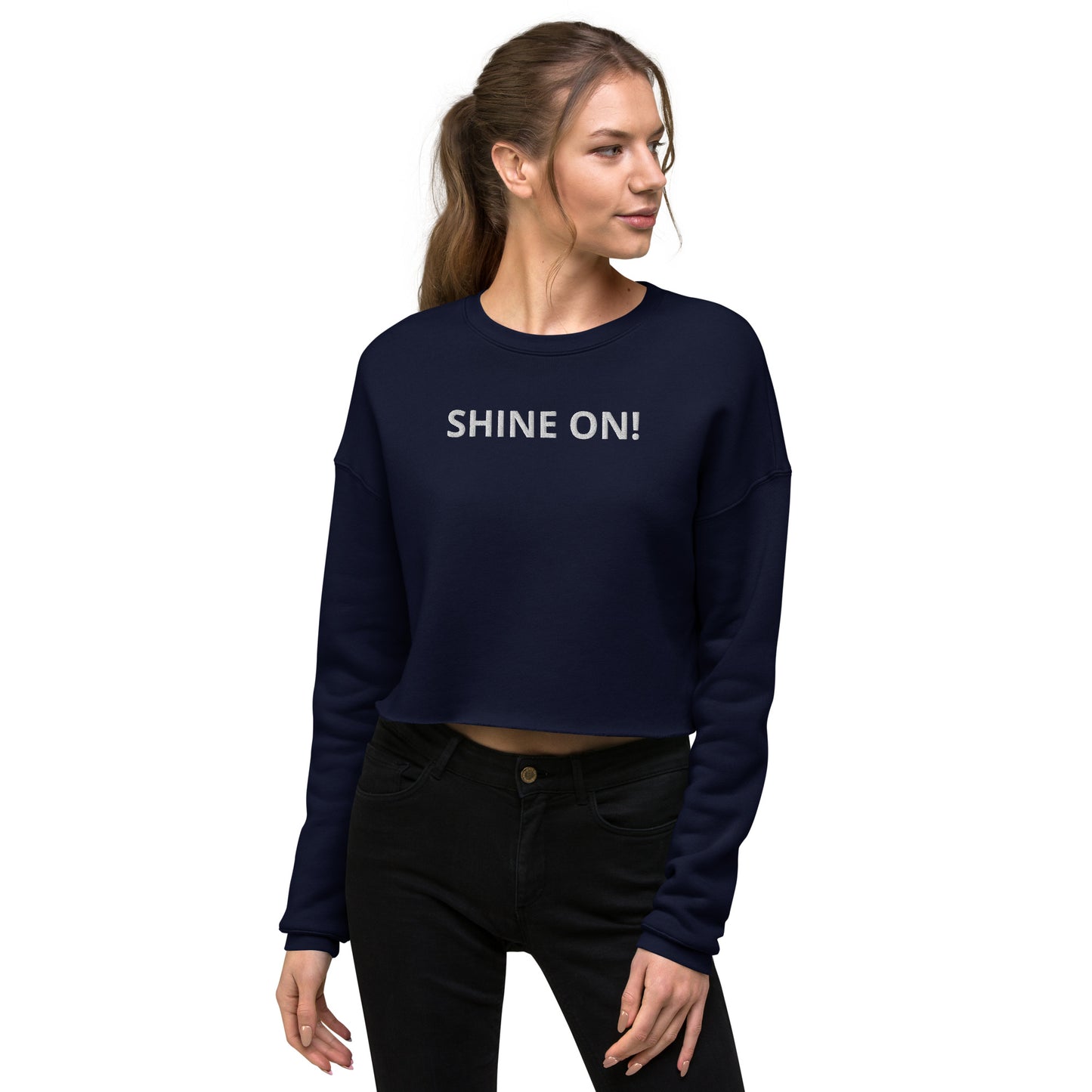 WOMEN'S CROP SWEATSHIRT SHINE ON