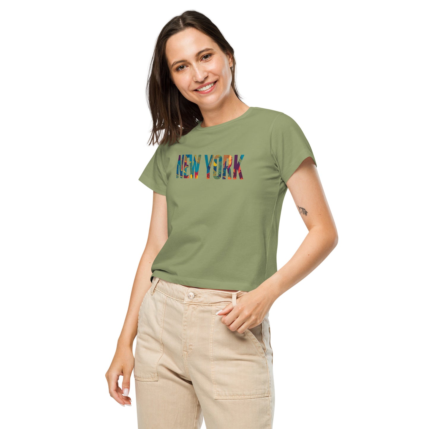 NEW YORK COTTON CREWNECK TSHIRT FOR WOMEN