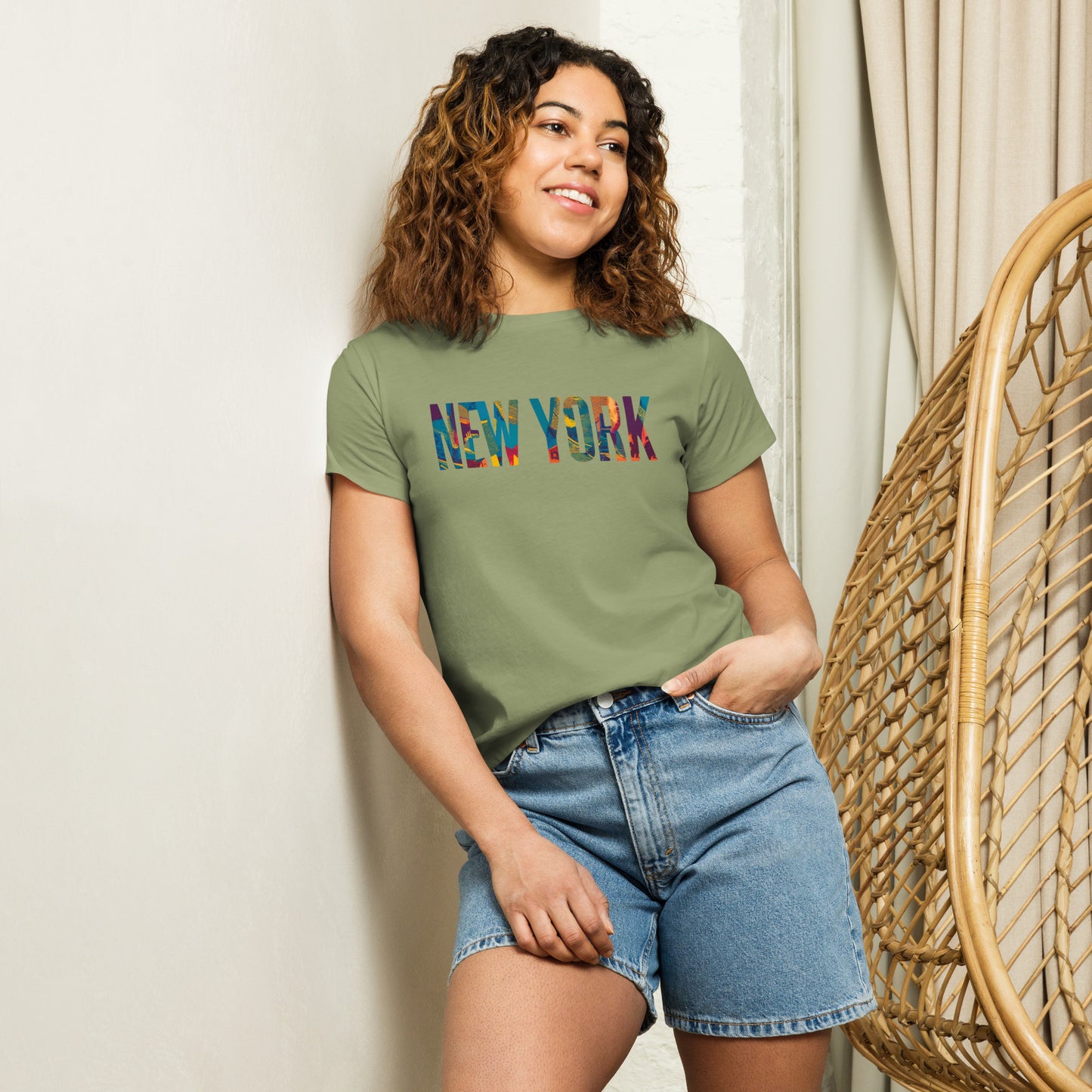 NEW YORK COTTON CREWNECK TSHIRT FOR WOMEN