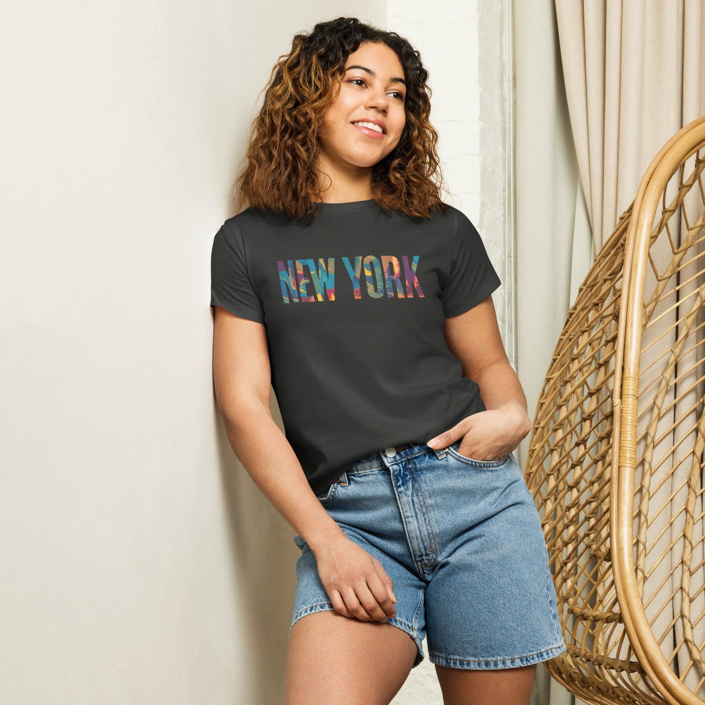 NEW YORK COTTON CREWNECK TSHIRT FOR WOMEN