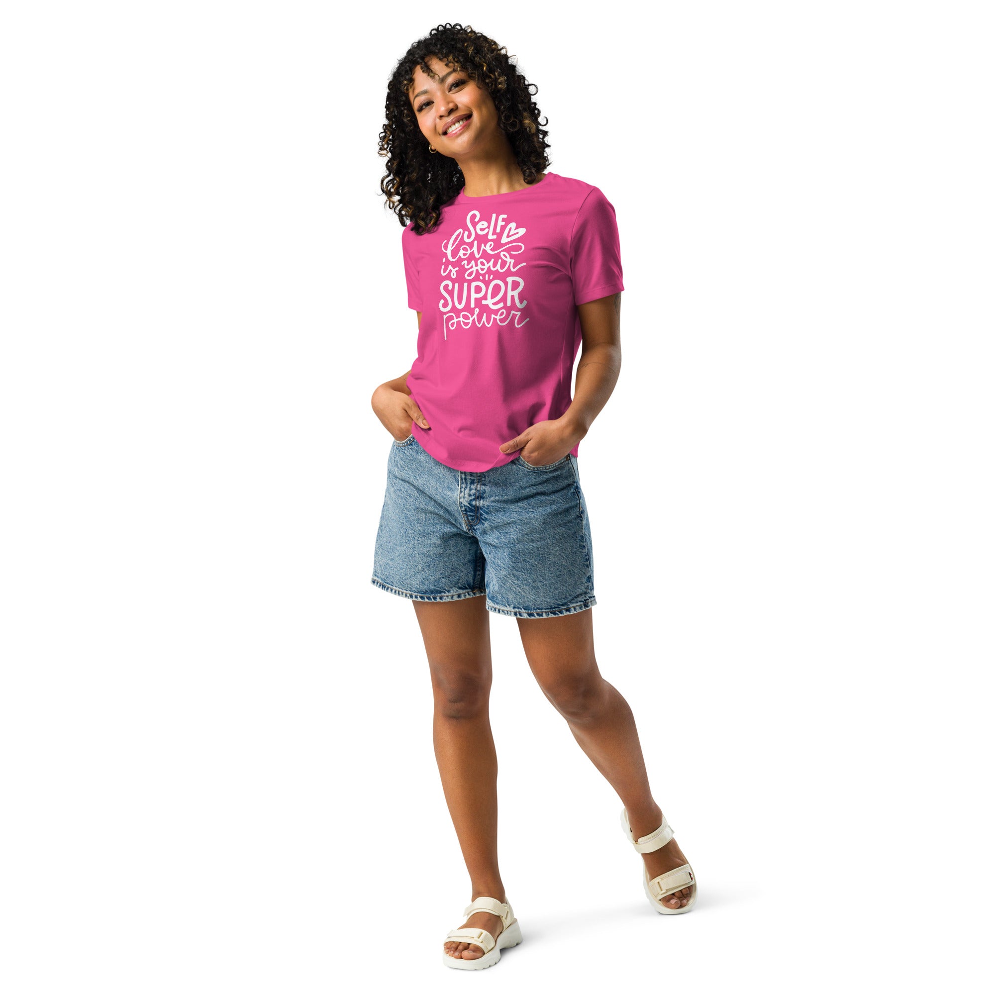 SELF LOVE COTTON CREW NECK TSHIRT FOR WOMEN'S