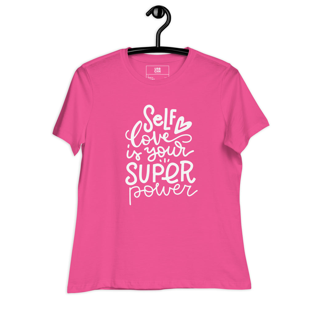 SELF LOVE COTTON CREW NECK TSHIRT FOR WOMEN'S