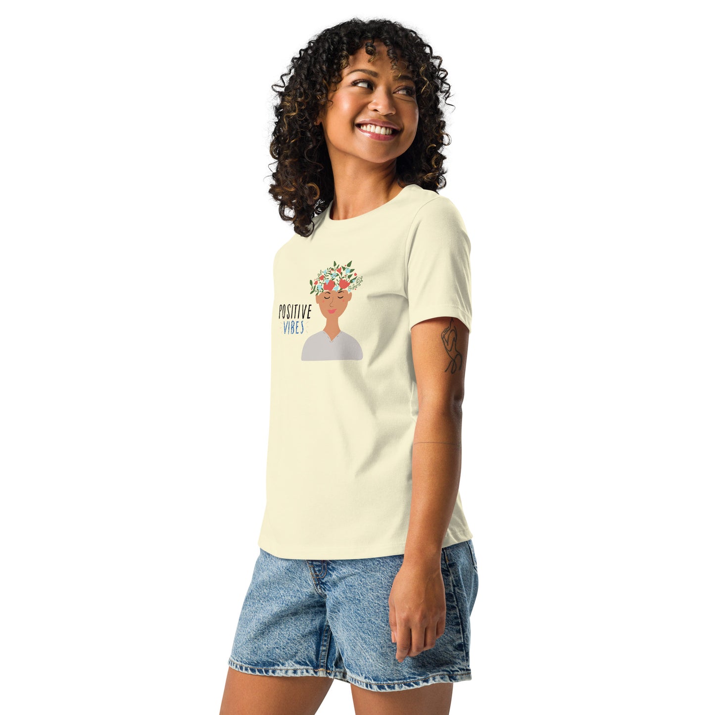 POSITIVE VIBES WOMEN'S RELAXED TSHIRTS