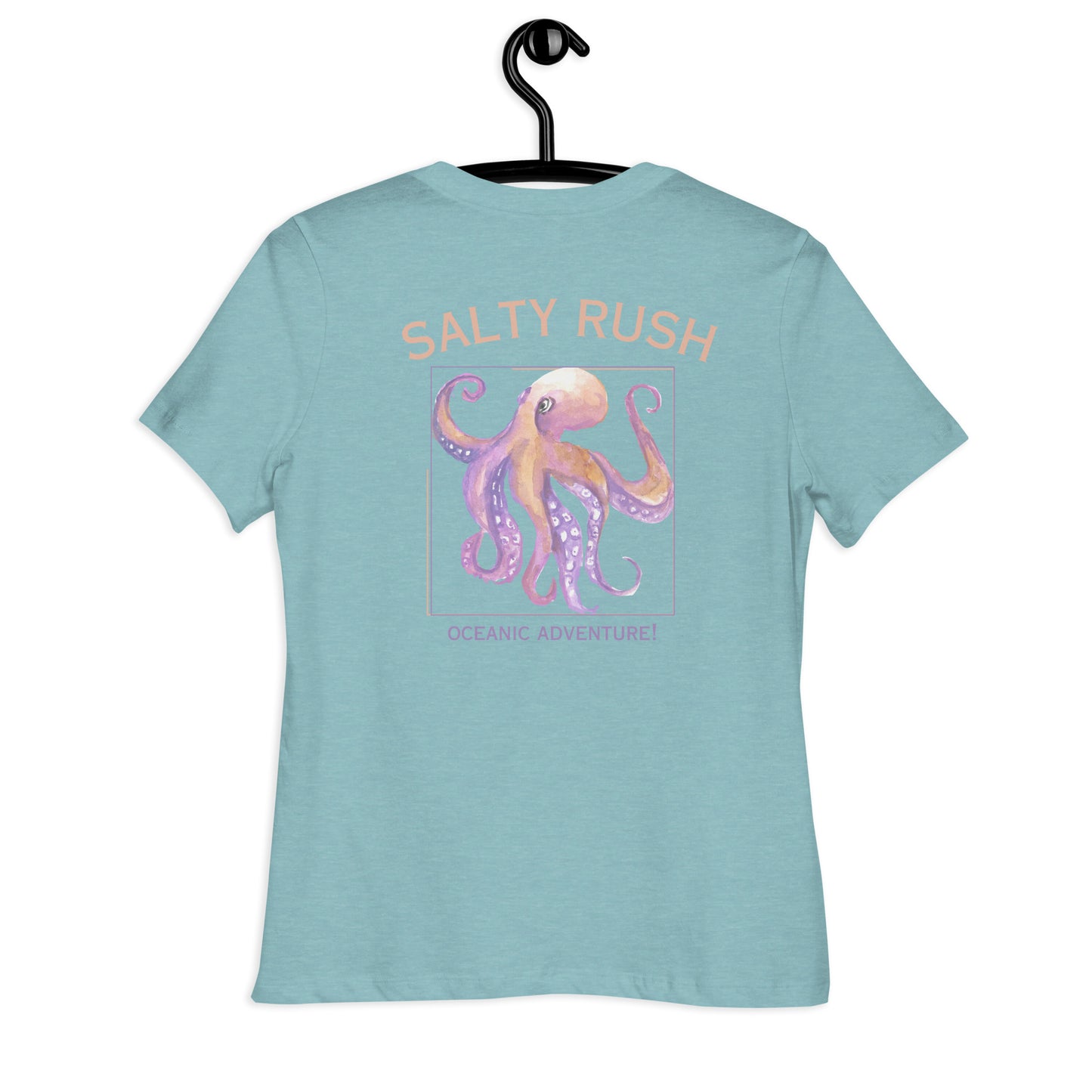 SALTY RUSH WOMENS RELAXED TSHIRT EMBROIDERED FRONT DESIGN