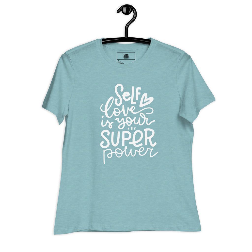 SELF LOVE COTTON CREW NECK TSHIRT FOR WOMEN'S