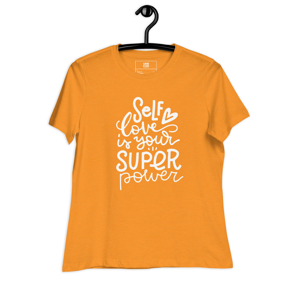 SELF LOVE COTTON CREW NECK TSHIRT FOR WOMEN'S