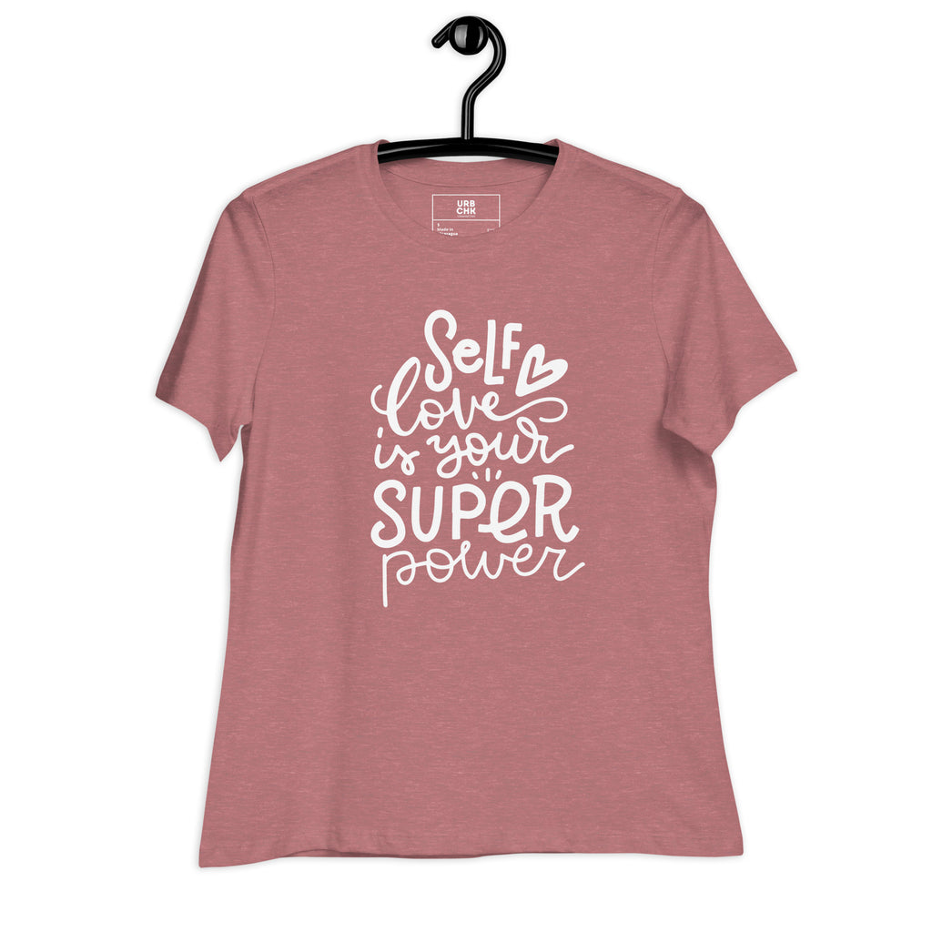SELF LOVE COTTON CREW NECK TSHIRT FOR WOMEN'S