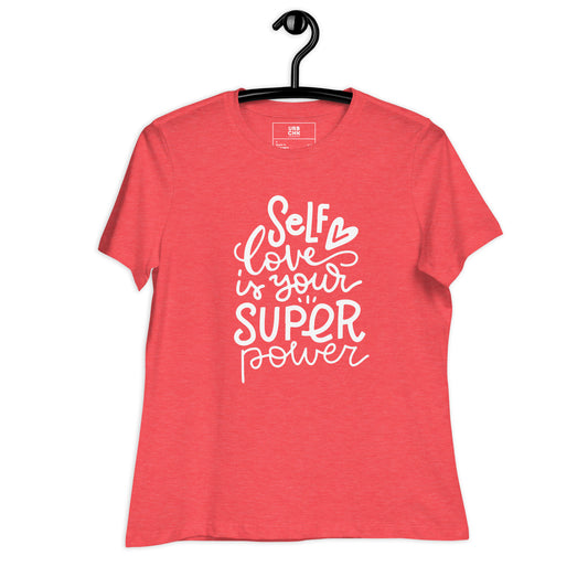 SELF LOVE COTTON CREW NECK TSHIRT FOR WOMEN'S