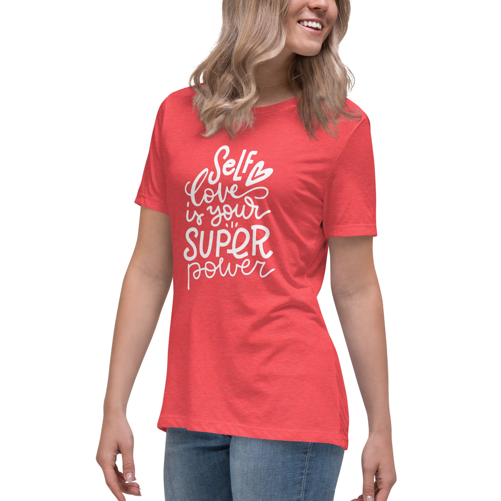 SELF LOVE COTTON CREW NECK TSHIRT FOR WOMEN'S