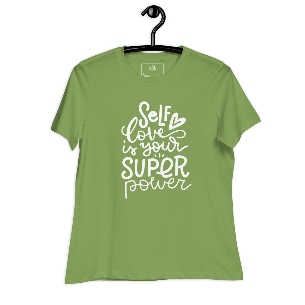 SELF LOVE COTTON CREW NECK TSHIRT FOR WOMEN'S
