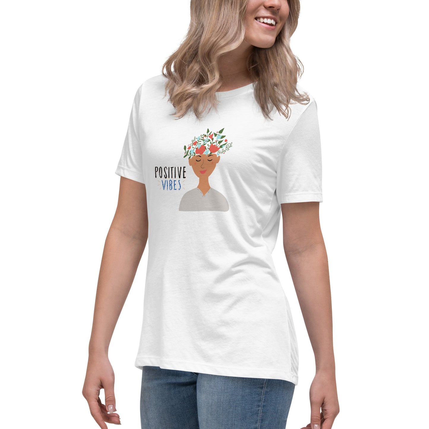 POSITIVE VIBES WOMEN'S RELAXED TSHIRTS