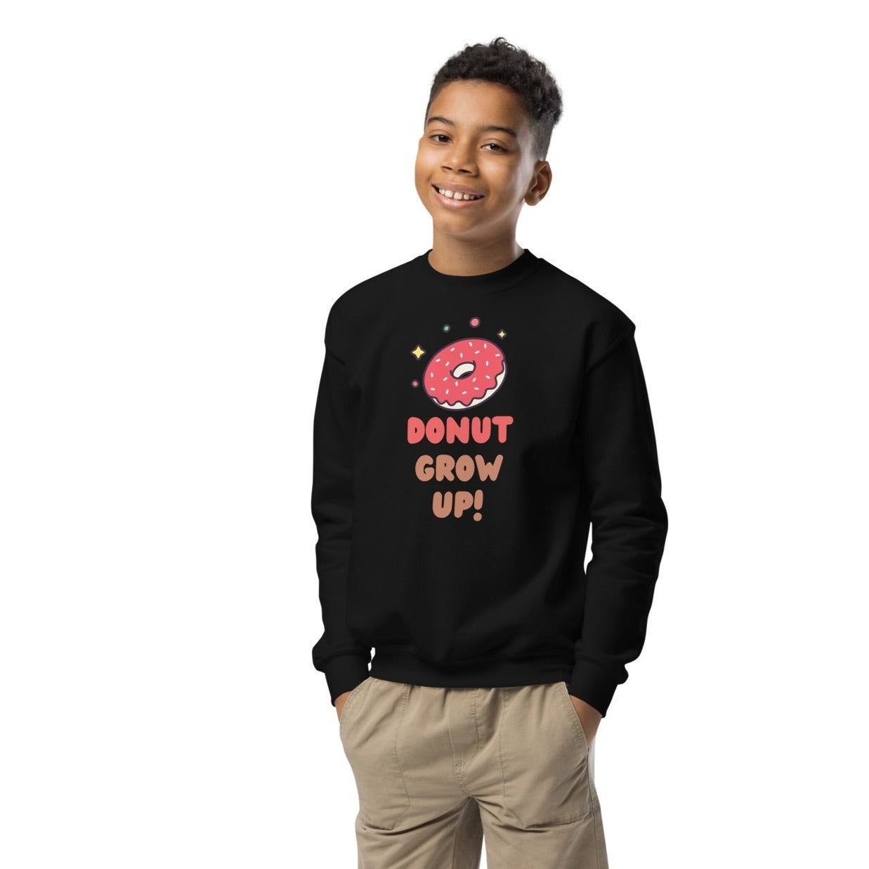 SWEATSHIRT FOR YOUTH DONUT GROW UP