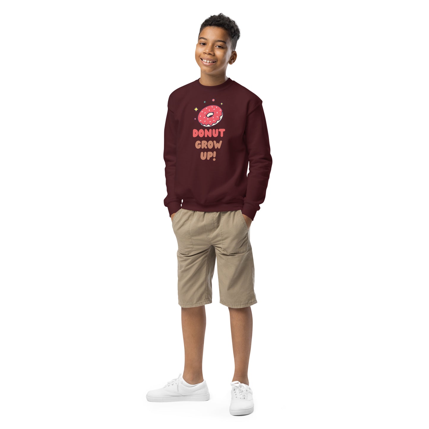 SWEATSHIRT FOR YOUTH DONUT GROW UP