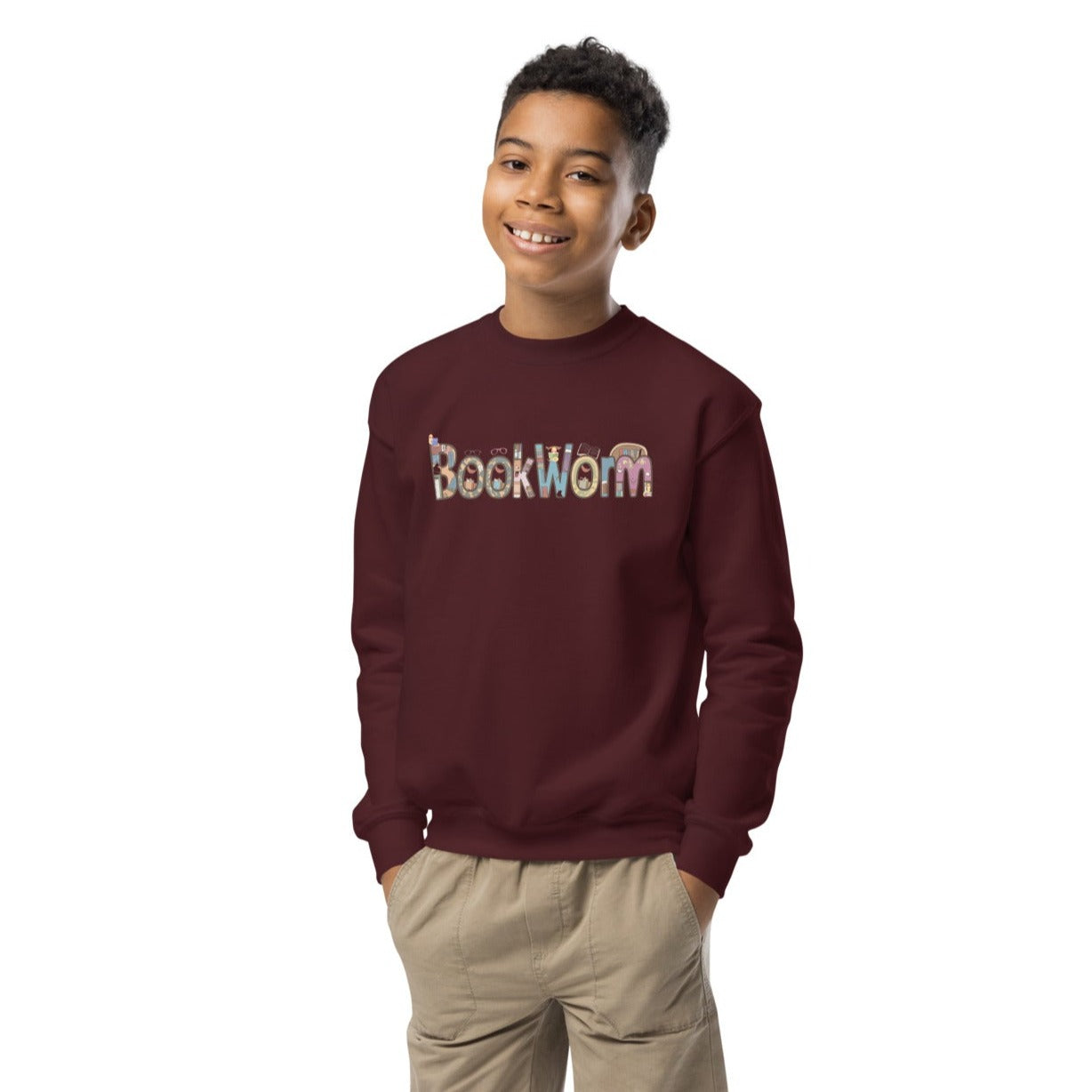 YOUTH CREWNECK SWEATSHIRT BOOKWORM