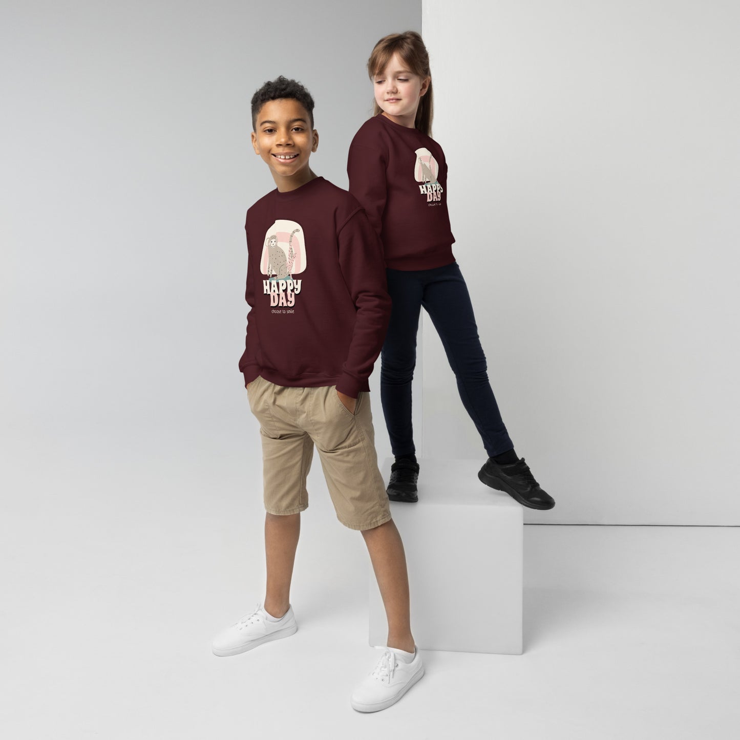 HAPPY DAY SWEATSHIRTS FOR YOUTH UNISEX