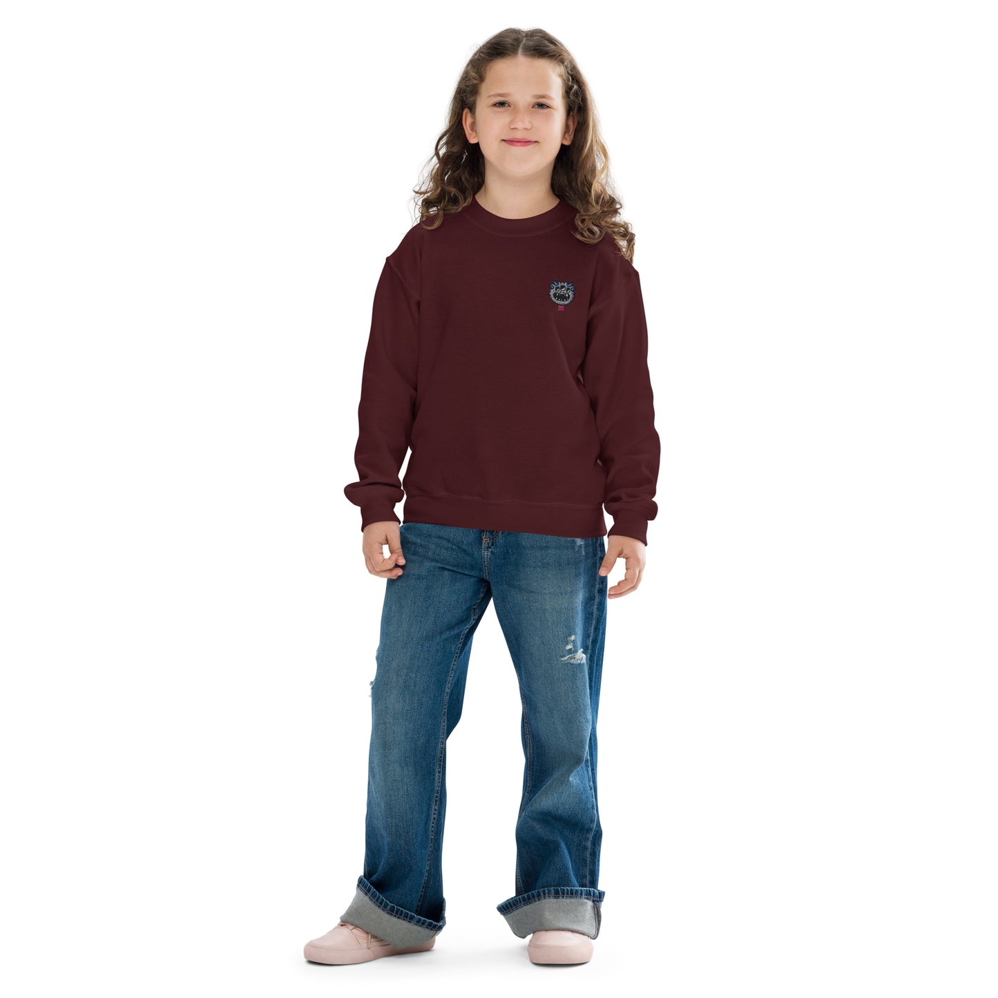 GENDER NEUTRAL CREWNECK SWEATSHIRT FOR KIDS EMBROIDERED