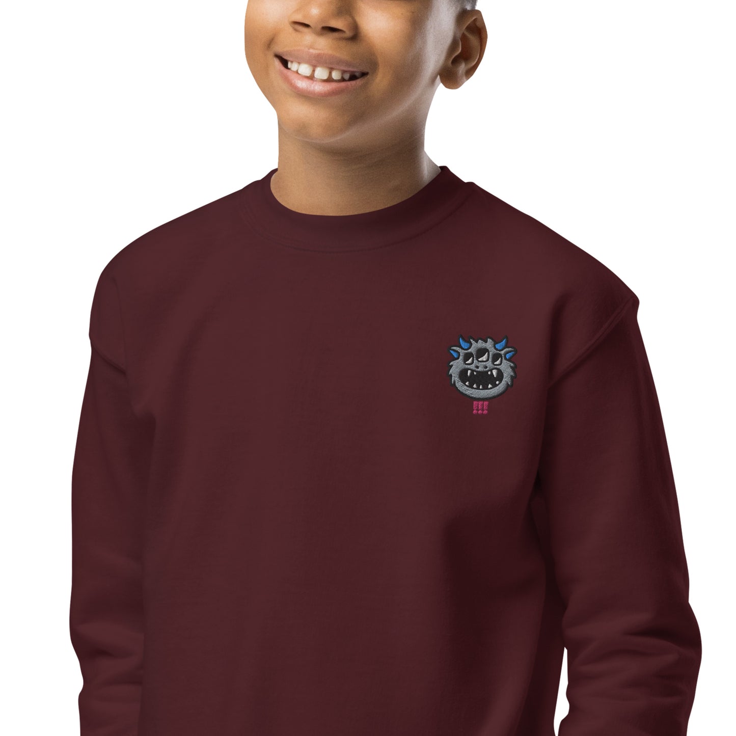 GENDER NEUTRAL CREWNECK SWEATSHIRT FOR KIDS EMBROIDERED