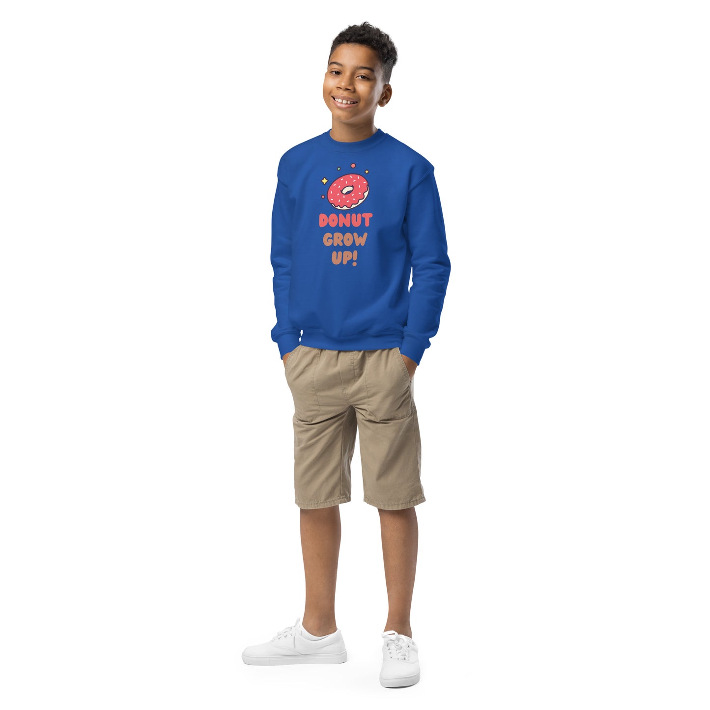 SWEATSHIRT FOR YOUTH DONUT GROW UP