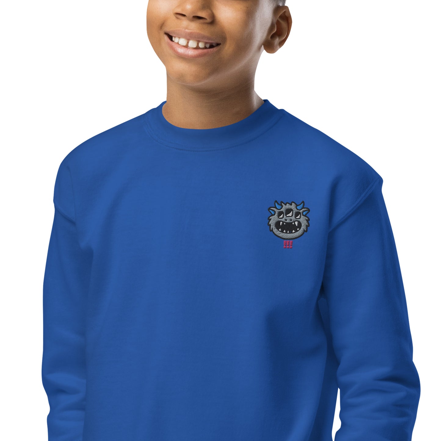 GENDER NEUTRAL CREWNECK SWEATSHIRT FOR KIDS EMBROIDERED