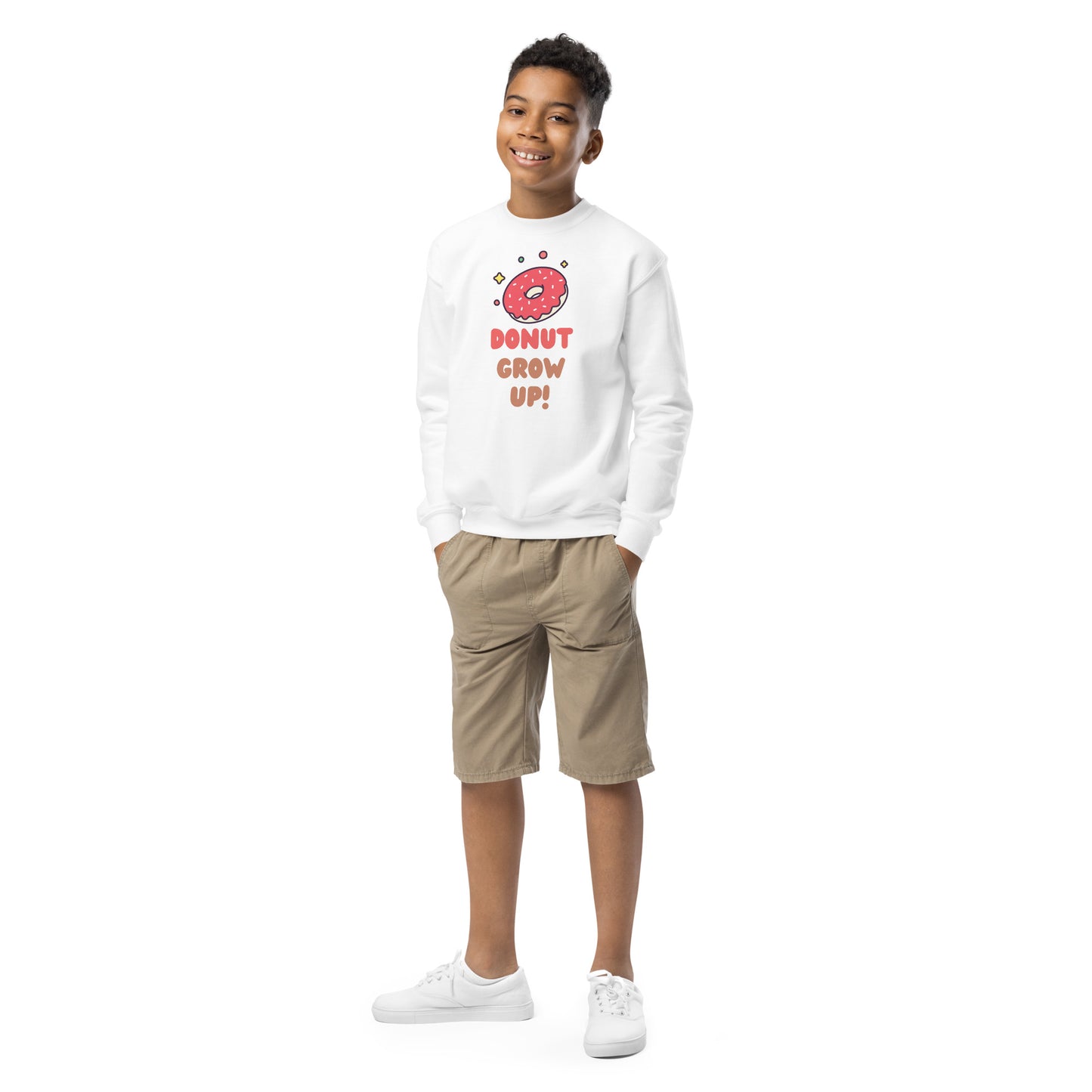 SWEATSHIRT FOR YOUTH DONUT GROW UP